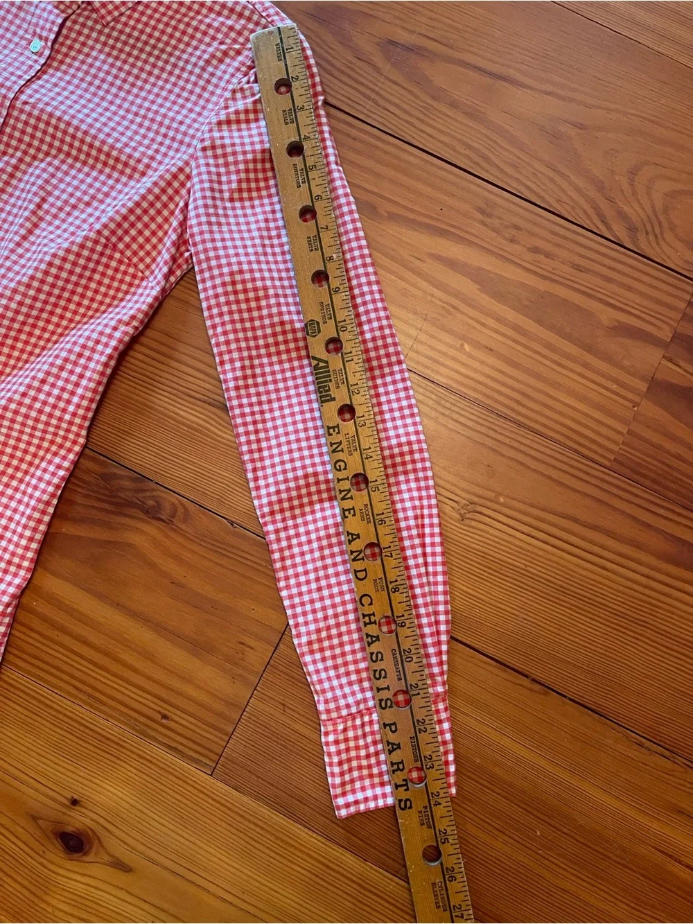 J. Crew Perfect Shirt - Orange and White Gingham Button-Down Shirt